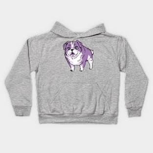 Purple Bulldog Kids Hoodie